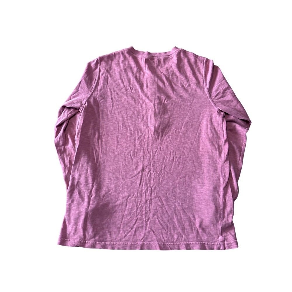 American Giant Womens XL Supima Cotton Long Sleeve Henley Top Orchid Pink USA - Picture 5 of 7